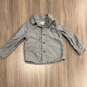 Cat & Jack Light Chambray Button-Up Shirt - 3T